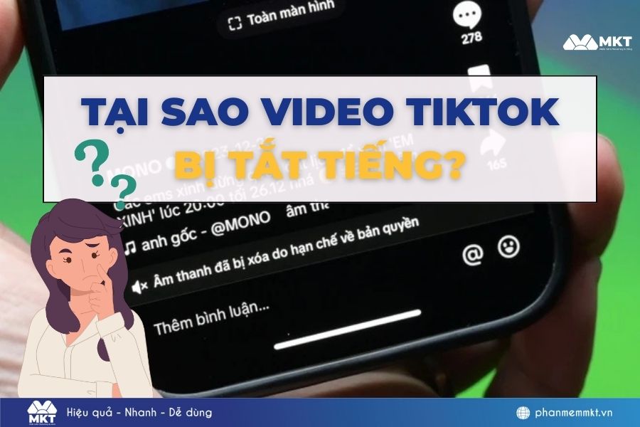 tại sao video TikTok bị tắt tiếng